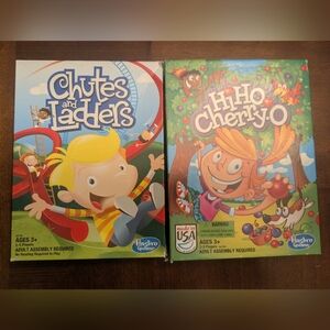 Hasbro Chutes and Ladders & Hi Ho Cherry-O Board Games